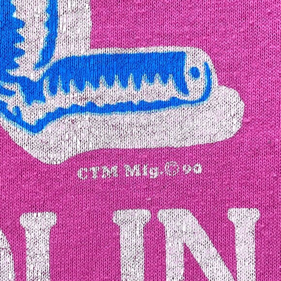 Vintage 90s Single Stitch Graphic Hi Ya'll NC T-Shirt Made in USA Size L Pink - Picture 5 of 15